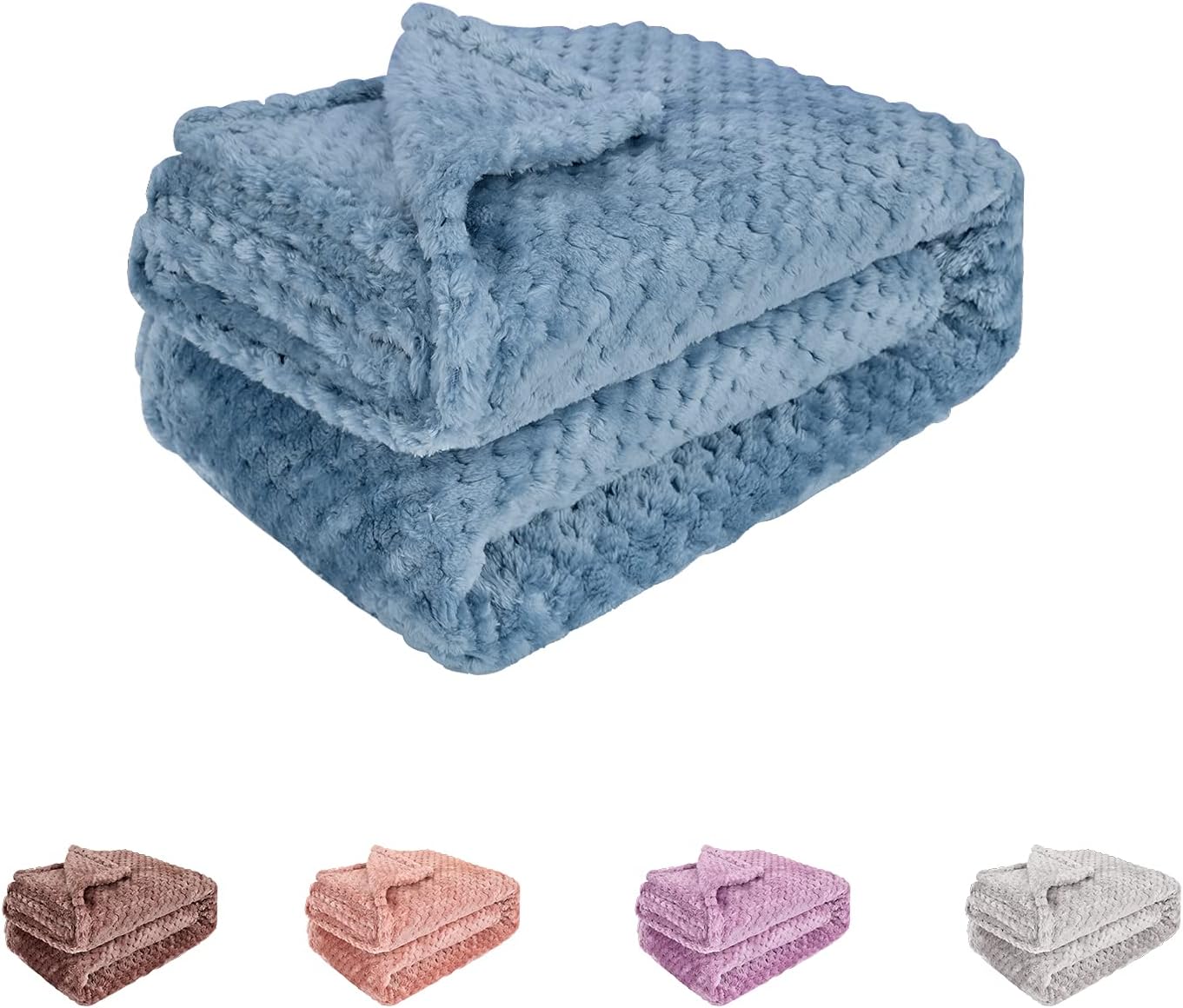 GAPZER Dog Blanket for Small Dogs Cats, Soft and Warm Fleece Pet Throw Blankets for Dogs Cats Puppy Kitten (Small, Blue)