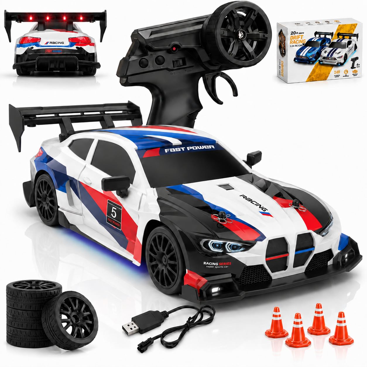 FLYTEK RC Drift Car - 1:24 Scale 4WD -1 FLYTEK RC Drift Car - 1:24 Scale 4WD -1