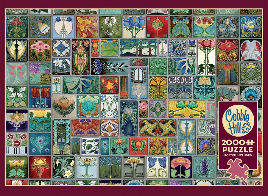 Cobble Hill 2000 Piece Puzzle - Tilework - Sample Poster Included, 39.25" x 26.625", Multicolored - Image 2