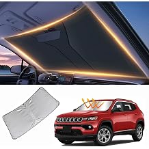 Windshield Sun Shade for Jeep Compass Front Window Shades Cover for 2007-2024 2025 2026 Compass Windshield Sun Visor Protector Car Accessories