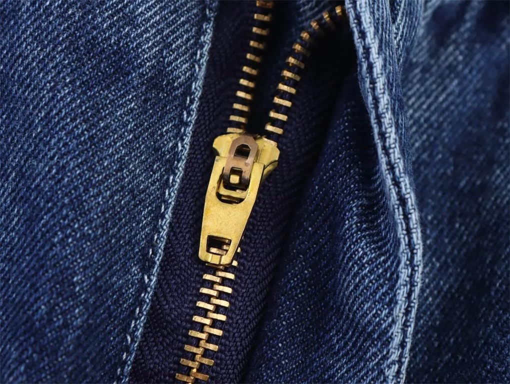 Women's Straight Jeans with Ripped Holes