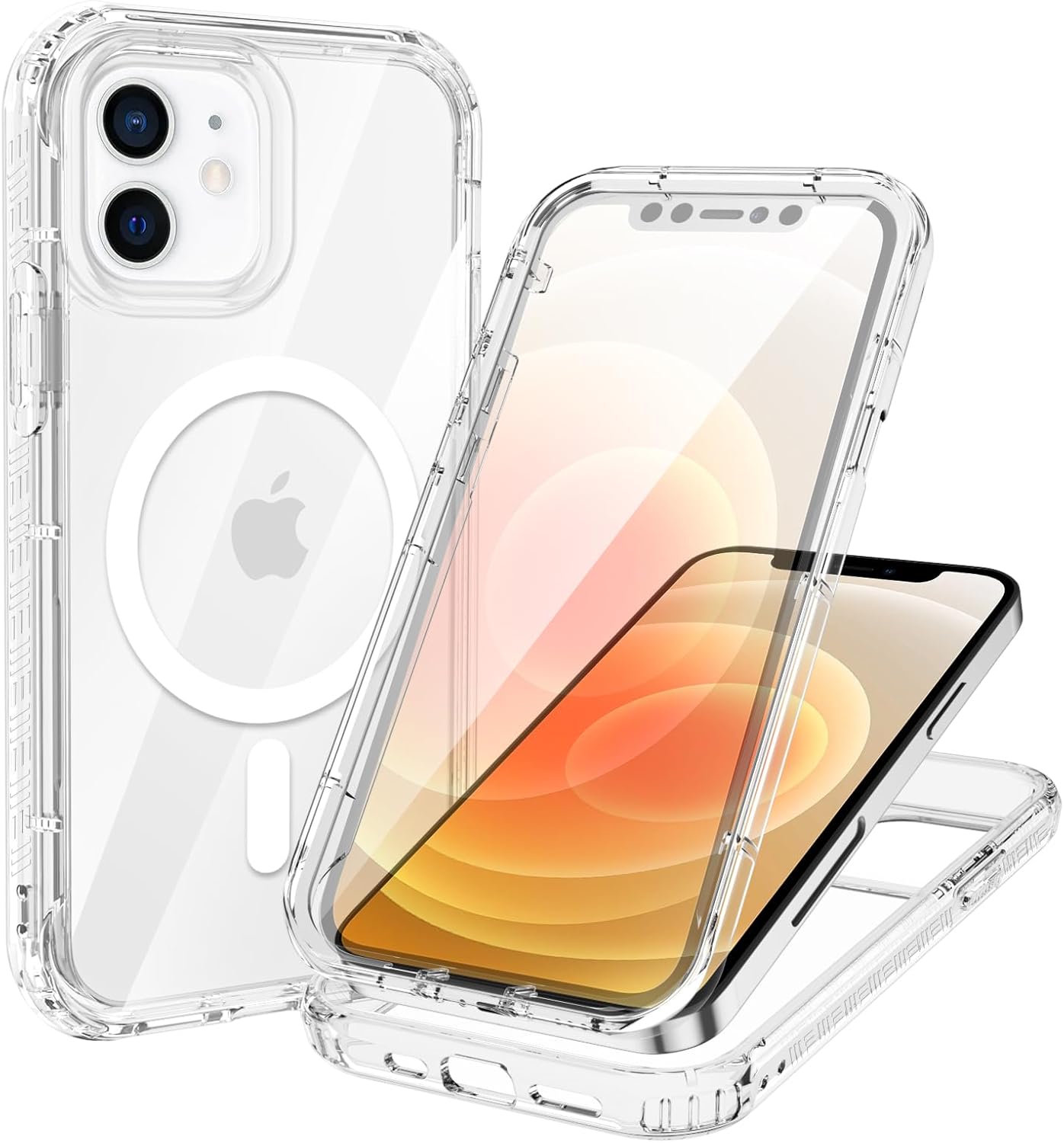 XTCASE Magnetic Case for iPhone 12/12 Pro, Compatible with MagSafe, 360° Full Body Front and Back Dr… XTCASE Magnetic Case for iPhone 12/12 Pro, Compatible with MagSafe, 360° Full Body Front and Back Dr…