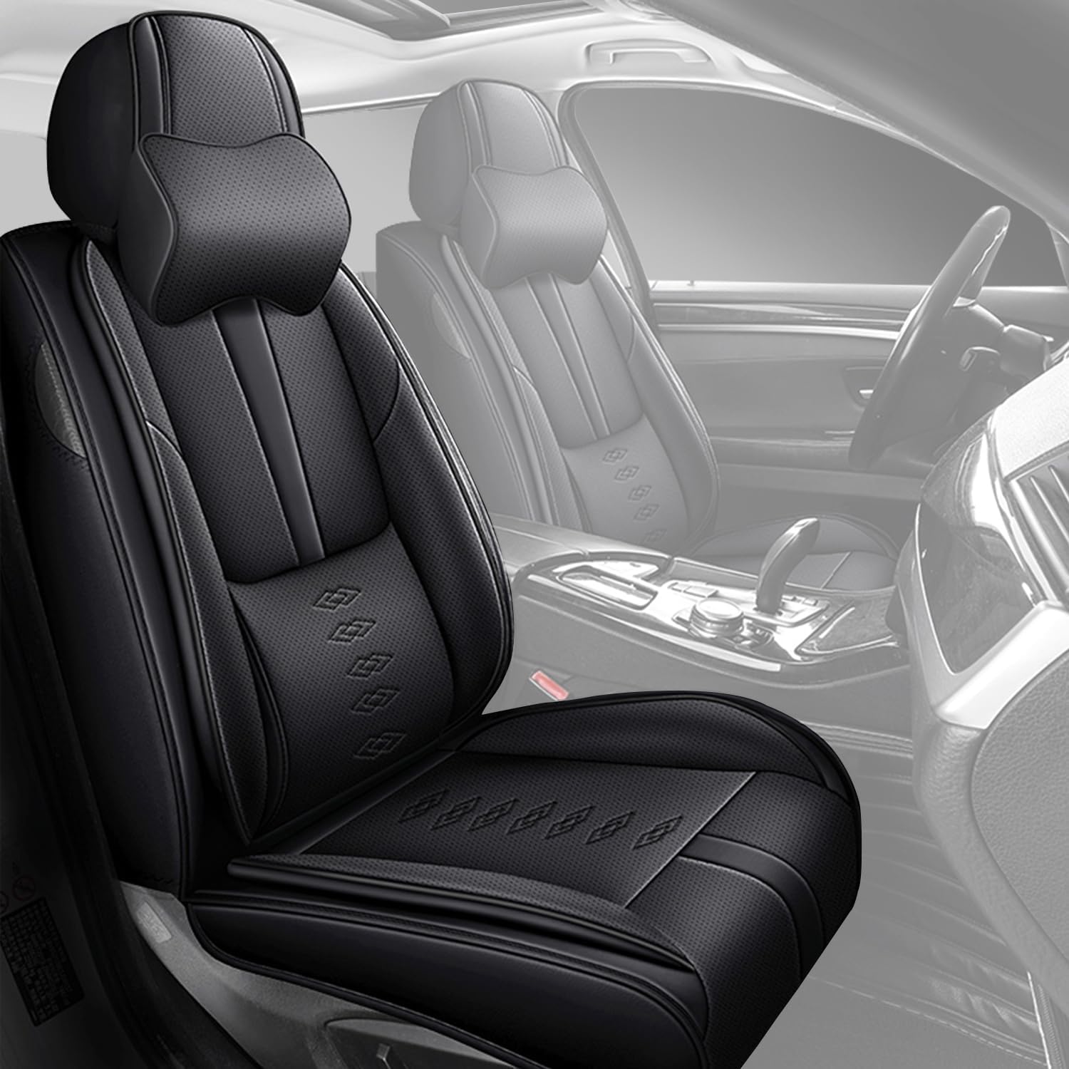 - Front Set Car Seat Covers for Chevrolet Avalanche 2002-2013 Leather Pickup Trucks Seat Covers Waterproof Only Front Seats Car Seat Protectors Breathable Seat Cover Black(with 2 Pillows)