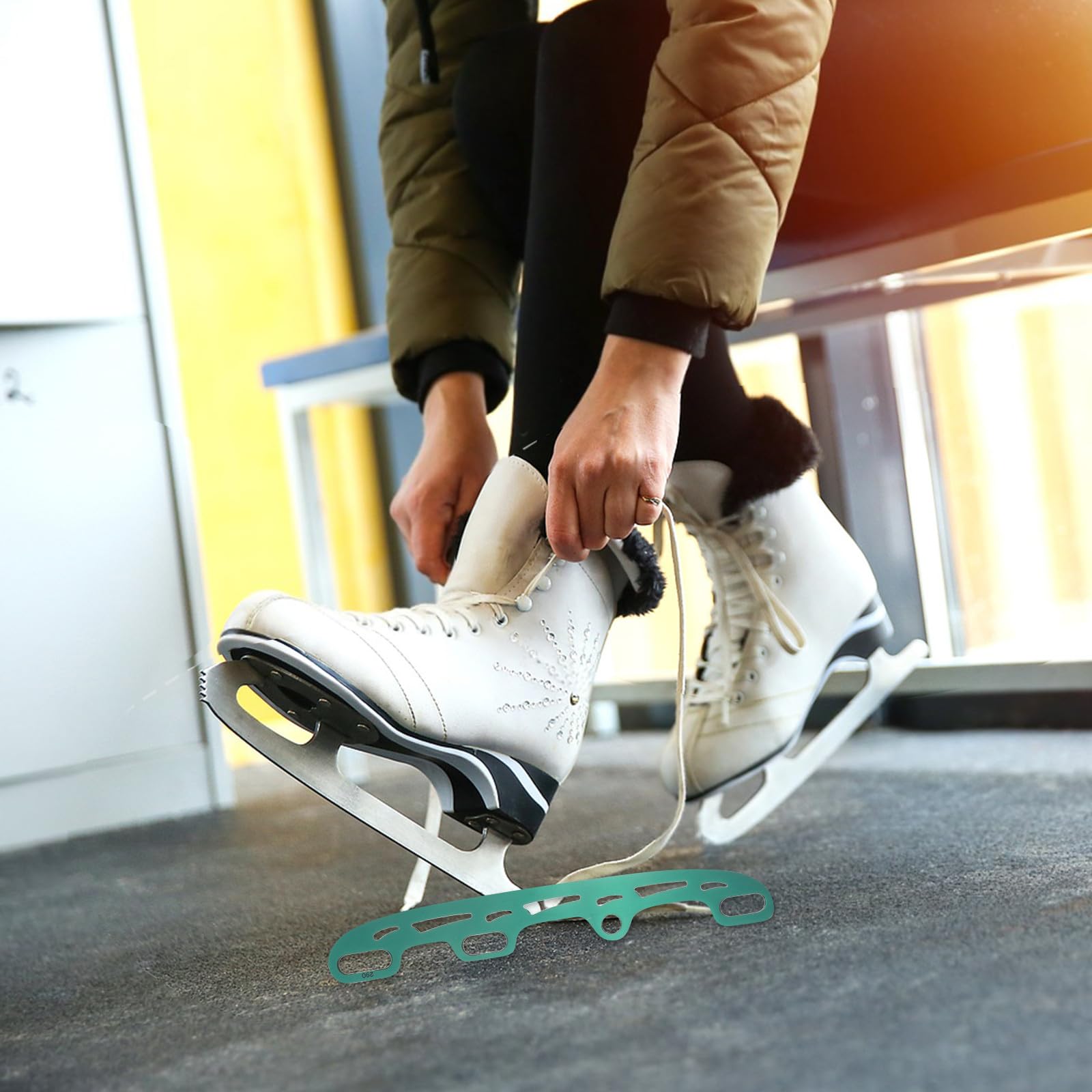 Inliner Schlittschuhe Eiskufen Ersatzkufen Satz aus Edelstahl und Aluminium mit Einfacher Montage und Verbesserter Stabilität für Verschiedene Eisaktivitäten