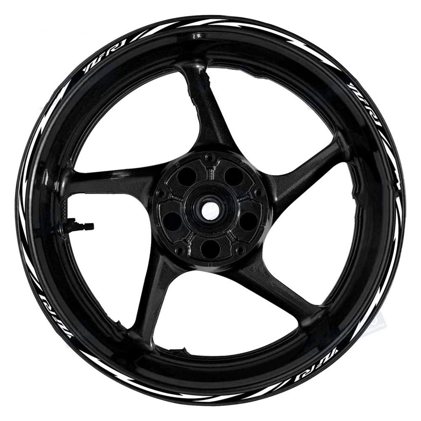 Motorcycle Front Rear Wheel Stickers Decorate Rim Motorbike Hub Tape Decal for Yamaha YZF R1(Color1)