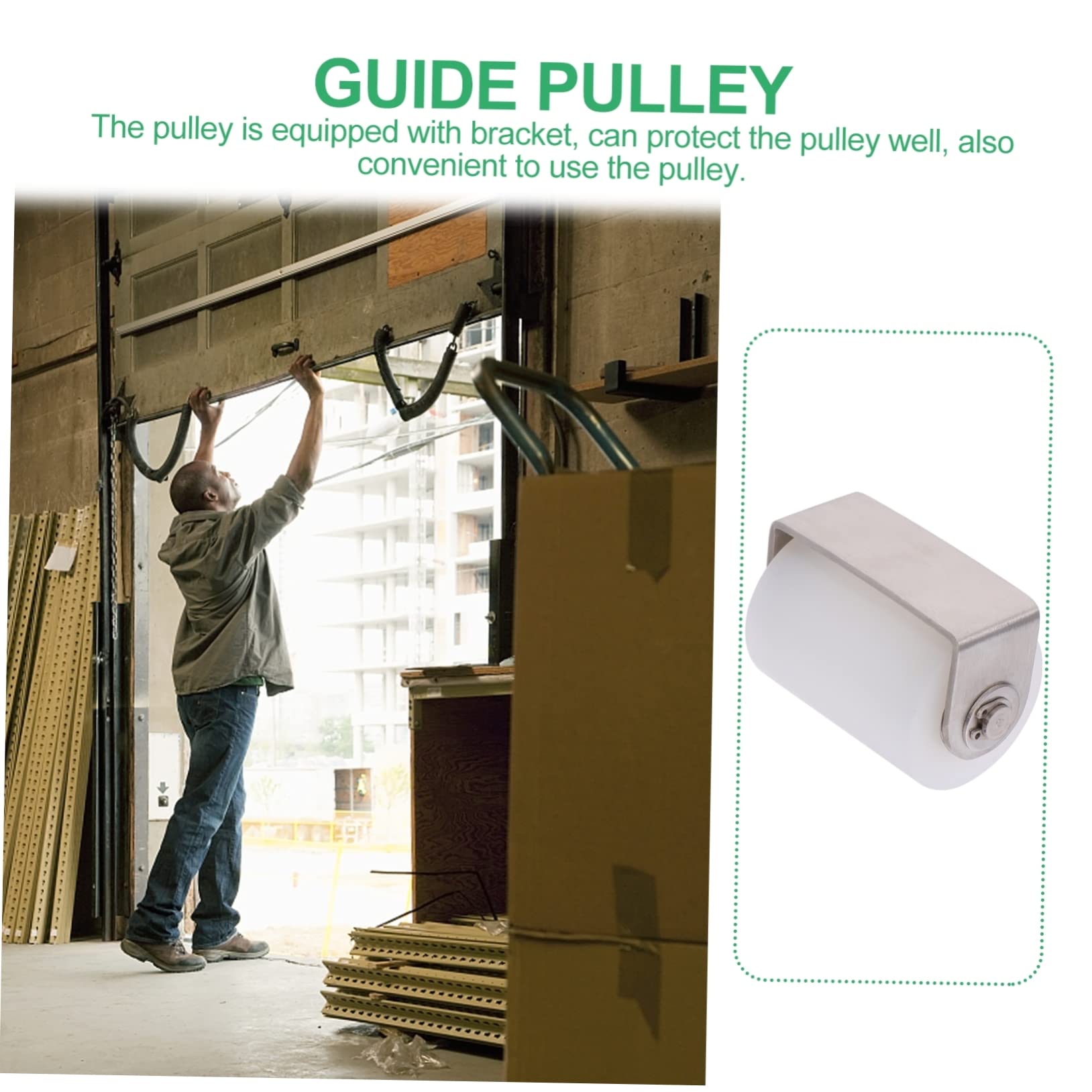 VILLCASE Rueda De Posicionamiento De Polea Para Puerta Corredera Guía De Rueda De Polea Acero Inoxidable Para Puerta Enrollable
