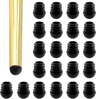 Litoexpe 5/8 Inch Round Plastic Plug, 30 Pieces Tubing Post End Caps Black Furniture