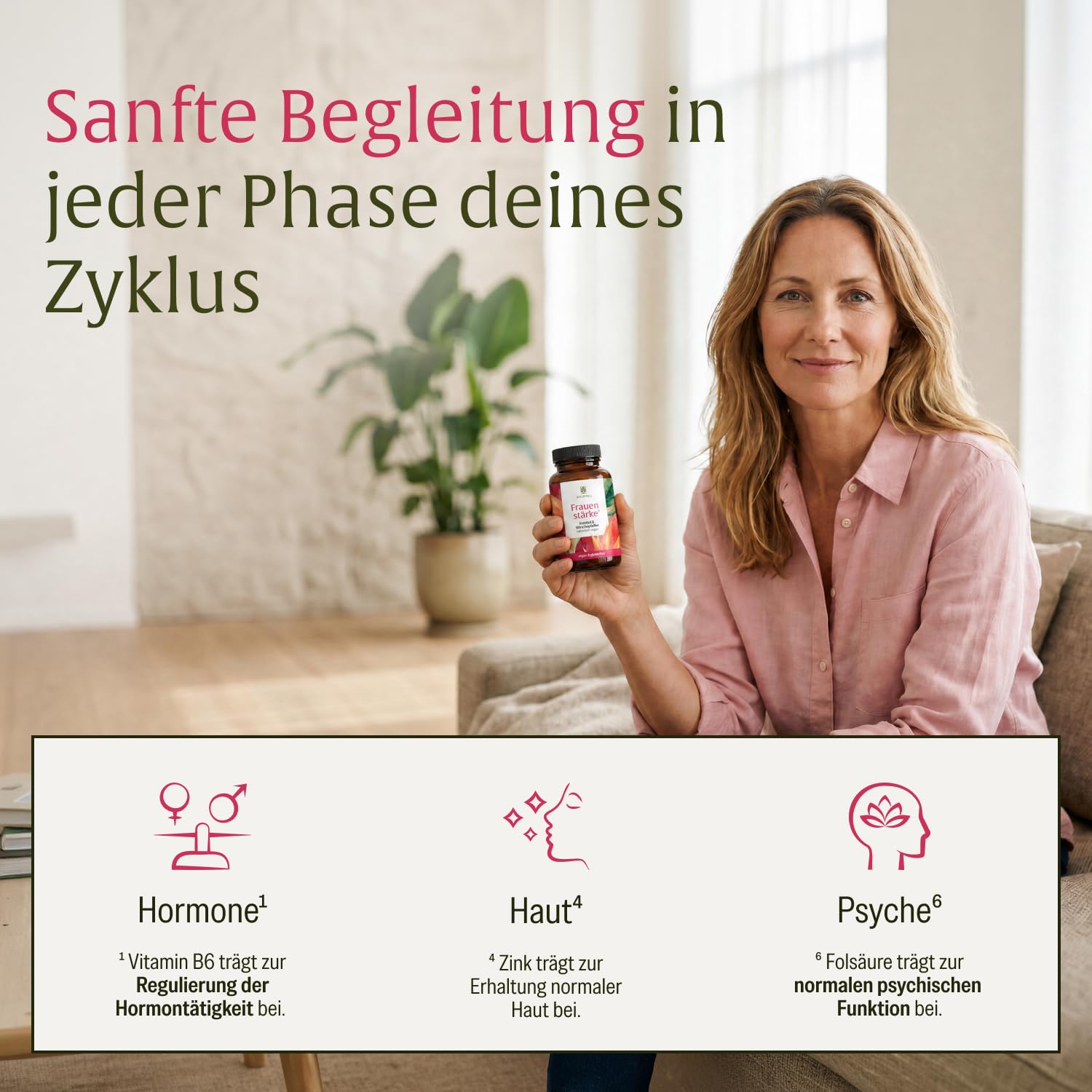 NATURTREU® Myo Inositol & Mönchspfeffer hochdosiert - 90 Frauen Vitamine Kapseln mit L-Carnitin, Folsäure, B12 & Eisen - Vitex Agnus Castus