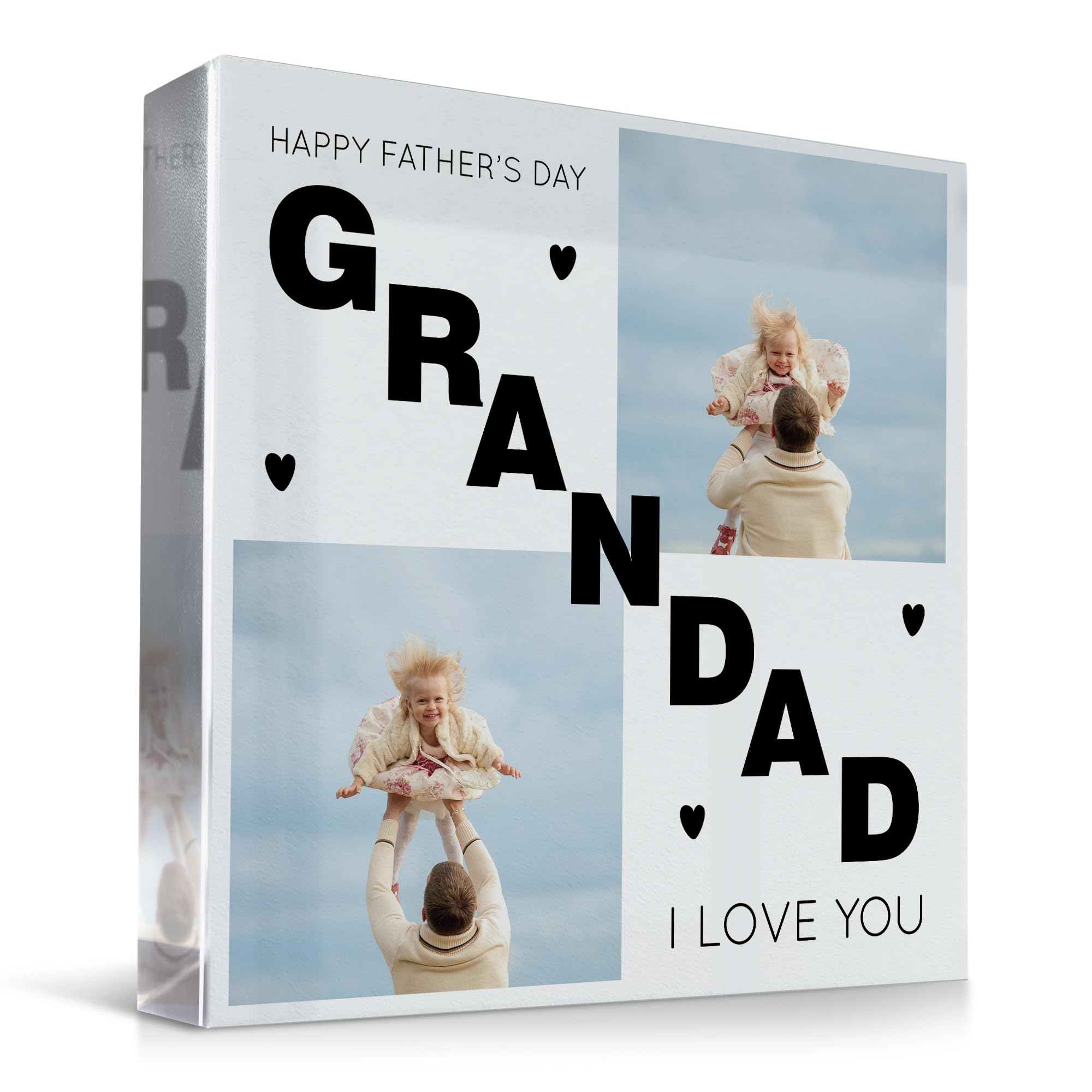 Red Ocean Grandad Gifts For Fathers Day Meaningful Gifts From Grandchildren Personalised Grandad Photo Plaque Thank You Gift For From Granddaughter Grandson Keepsake Love Gift