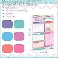 Vista 2 de Glenmal Paquete de 6 Blocs de Notas para Hacer Listas Sin Fecha, Cuaderno de Listas de Tareas Diarias, Planificador Diario con 180 Hojas