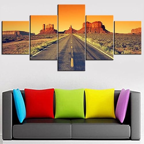 Vista 320 de Paisaje de 5 piezas pintura sobre lienzo