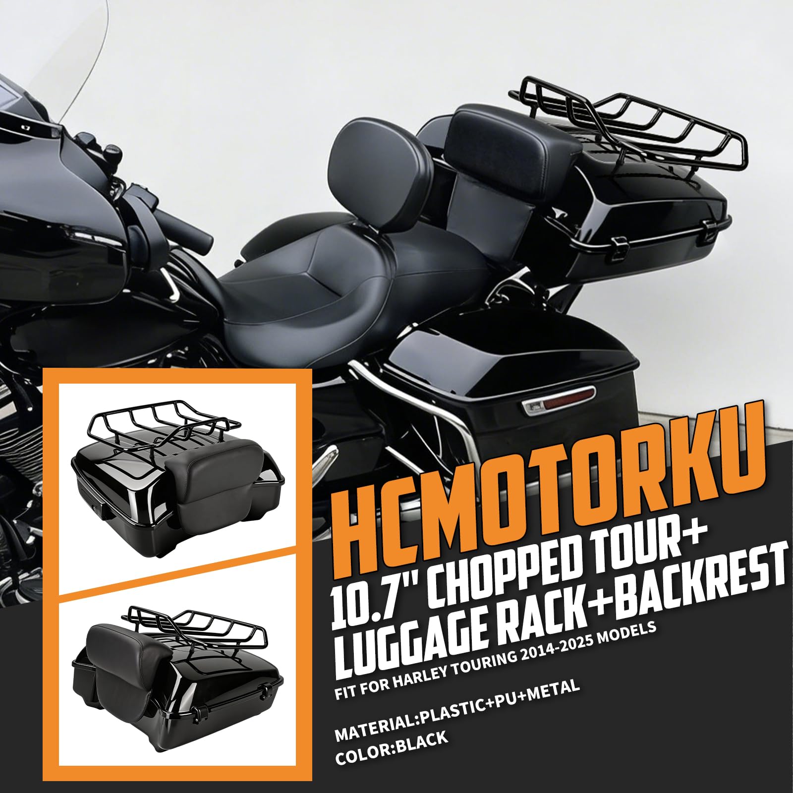 Amazon | HCmotorku ハーレー用 トップケース 10.7インチ チョップド