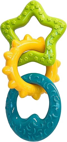 Miniatura 3 de Nylabone Just For Puppies - Anillo de dentición triple (3 unidades)