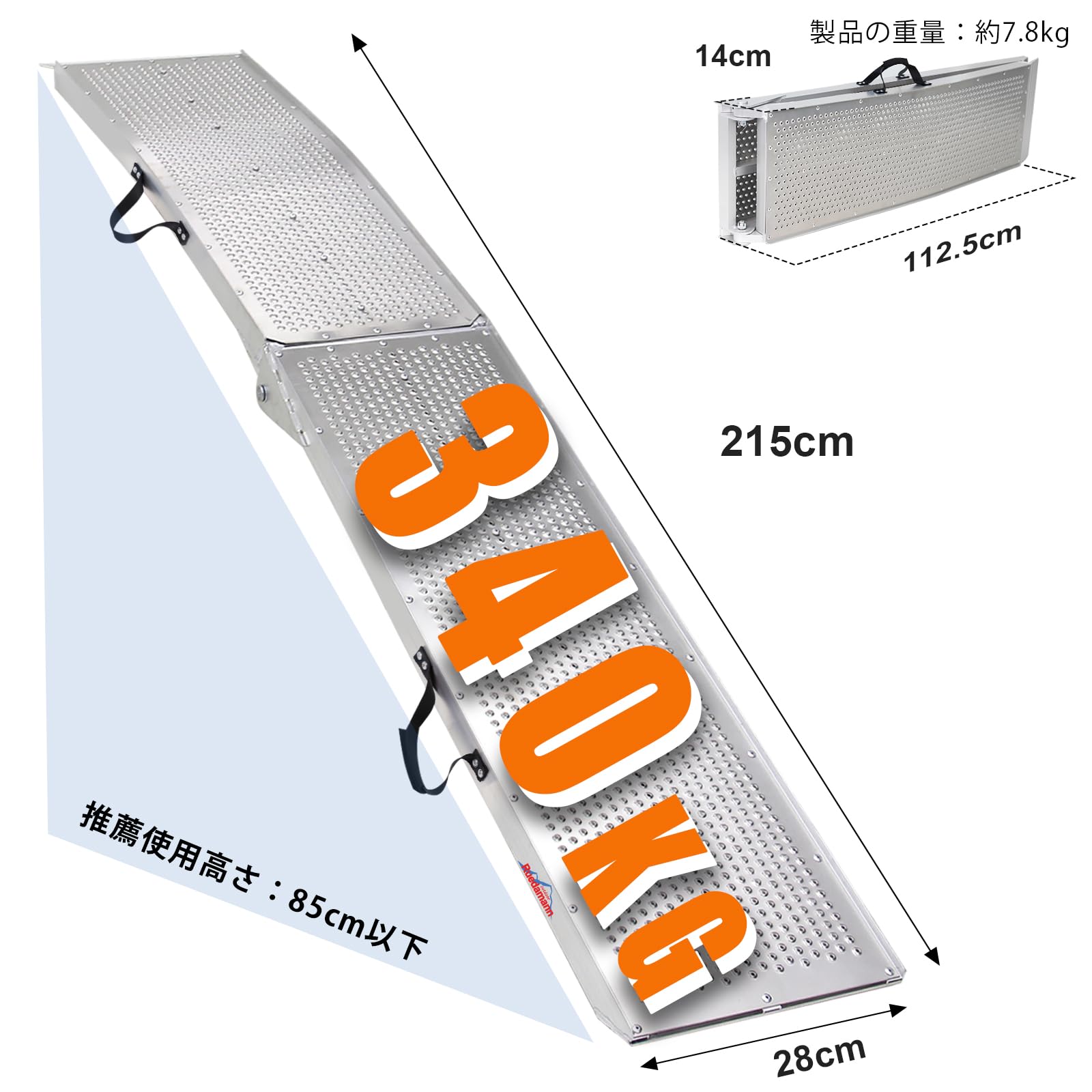 Amazon.co.jp: Ruedamann バイク ラダーレール 長さ215cm 幅28cm 耐