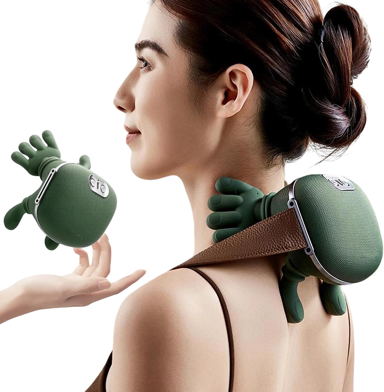 Neck Massager with Heat Electric Shoulder & Cervical Massage for Pain Relief deep Tissue Massage Heated for Neck, Back, Shoulder-2026 Black