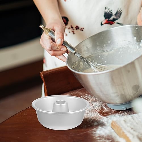 Miniatura 7 de Hemoton Molde redondo de acero inoxidable, plateado, 12 pulgadas