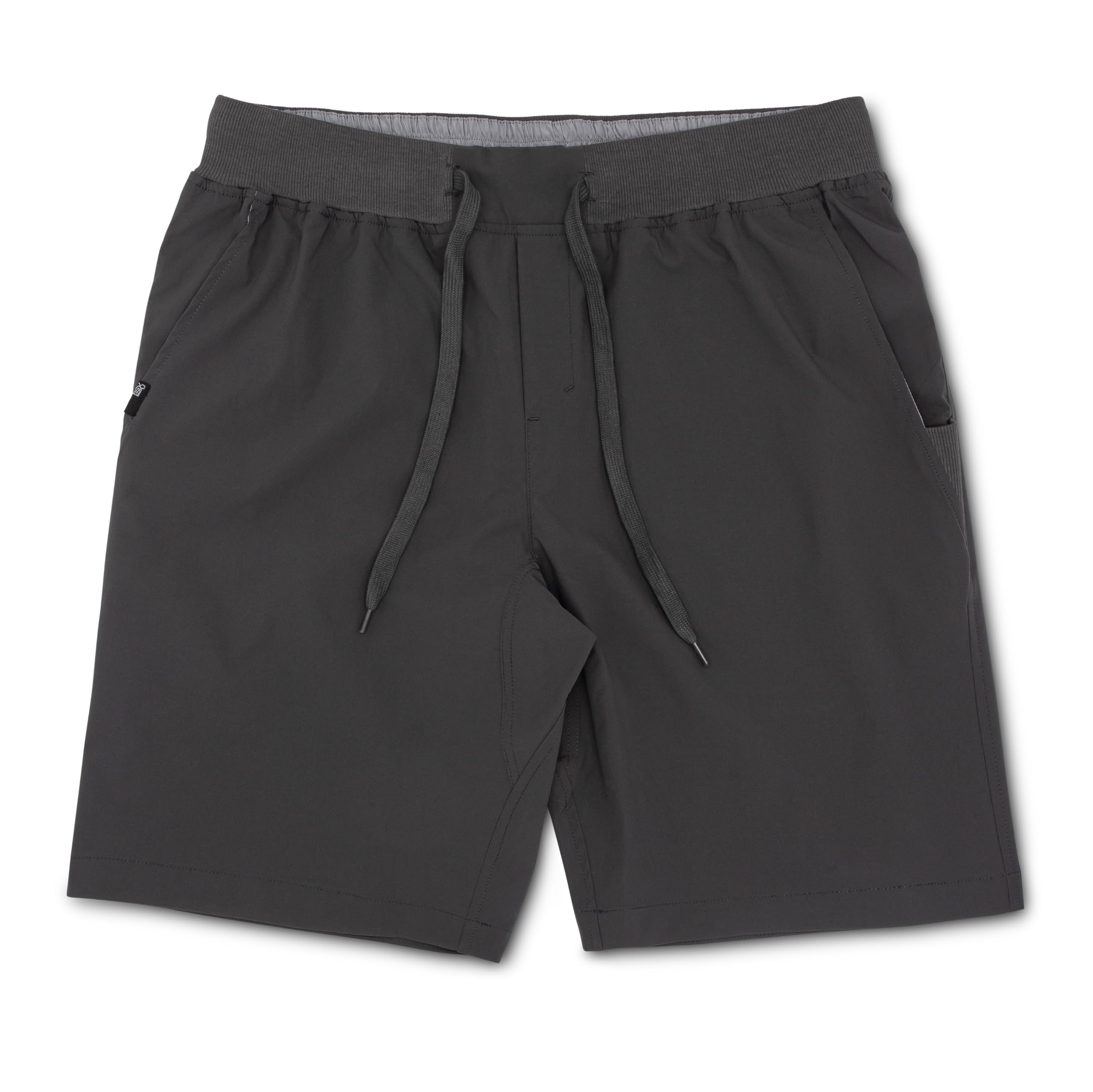 Men's Tall Slim-Fit Everyday Shorts, 4-Way Polyester Shorts for Tall Men (Charcoal, Tall, Small)