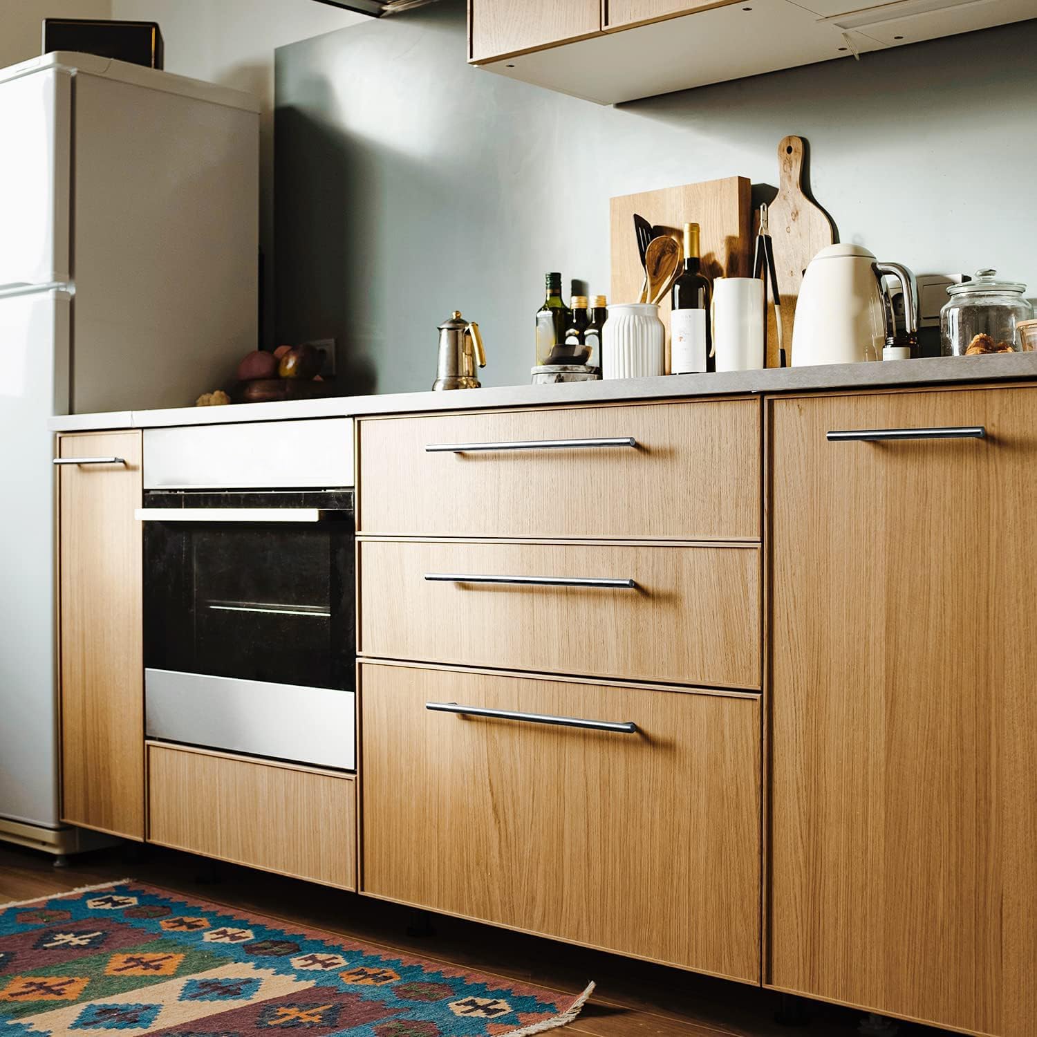 Ravinte Brushed Nickel Cabinet Handles 20 Pack 10 inch Cabinet Pulls Satin Nickel Kitchen Cabinet Handles Modern Drawer Pulls Silver Hardware for Kitchen Cabinet