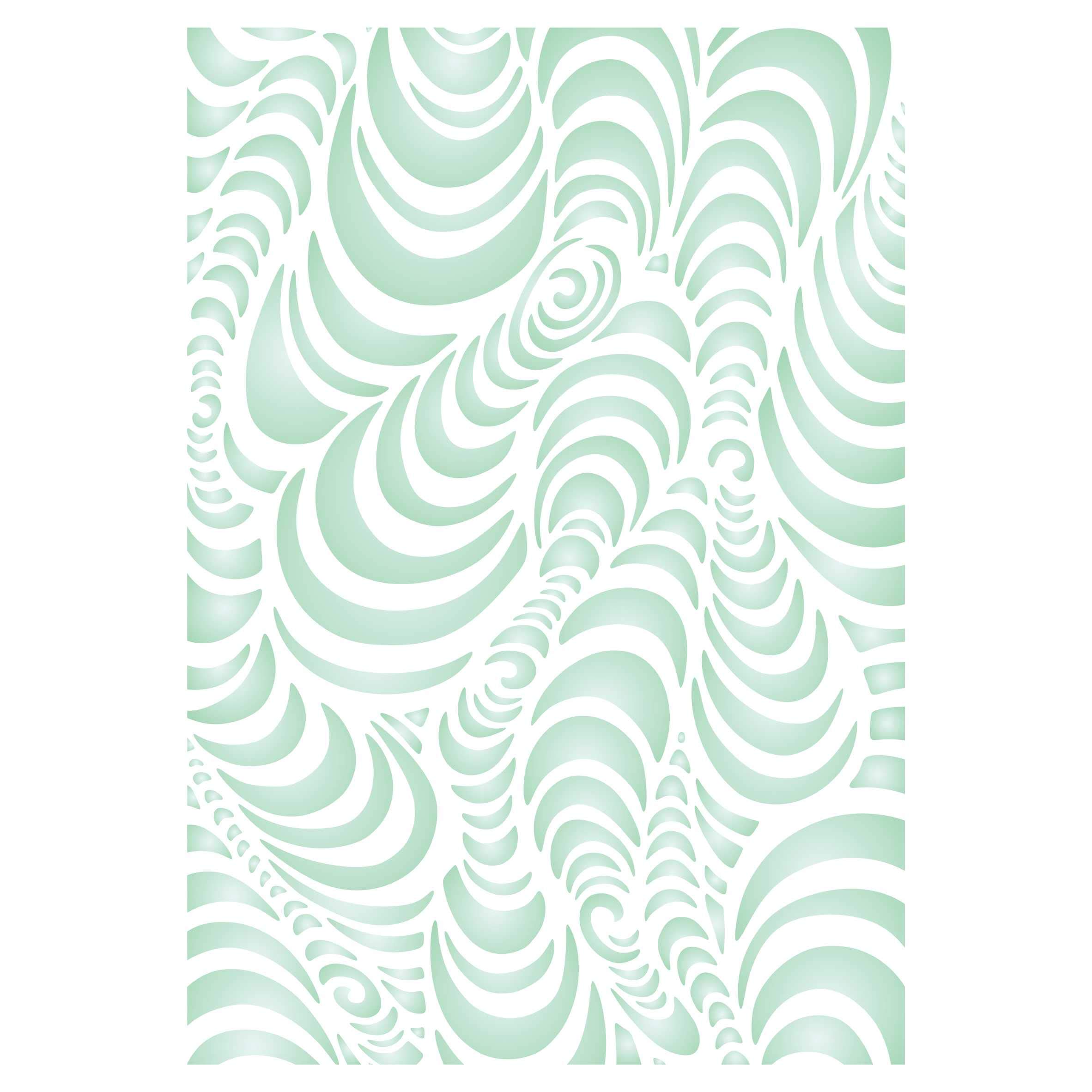 Japanese Waves Layering Stencil, 4.5 x 6.5 inch - Layering Stencil use to add Texture and Design to Mixed Media Backgrounds