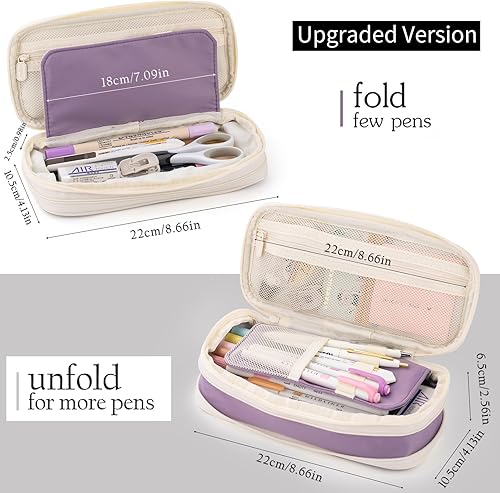 Miniatura 14 de EASTHILL - Estuche grande de lápices, bolígrafos para niñas adolescentes, Verde