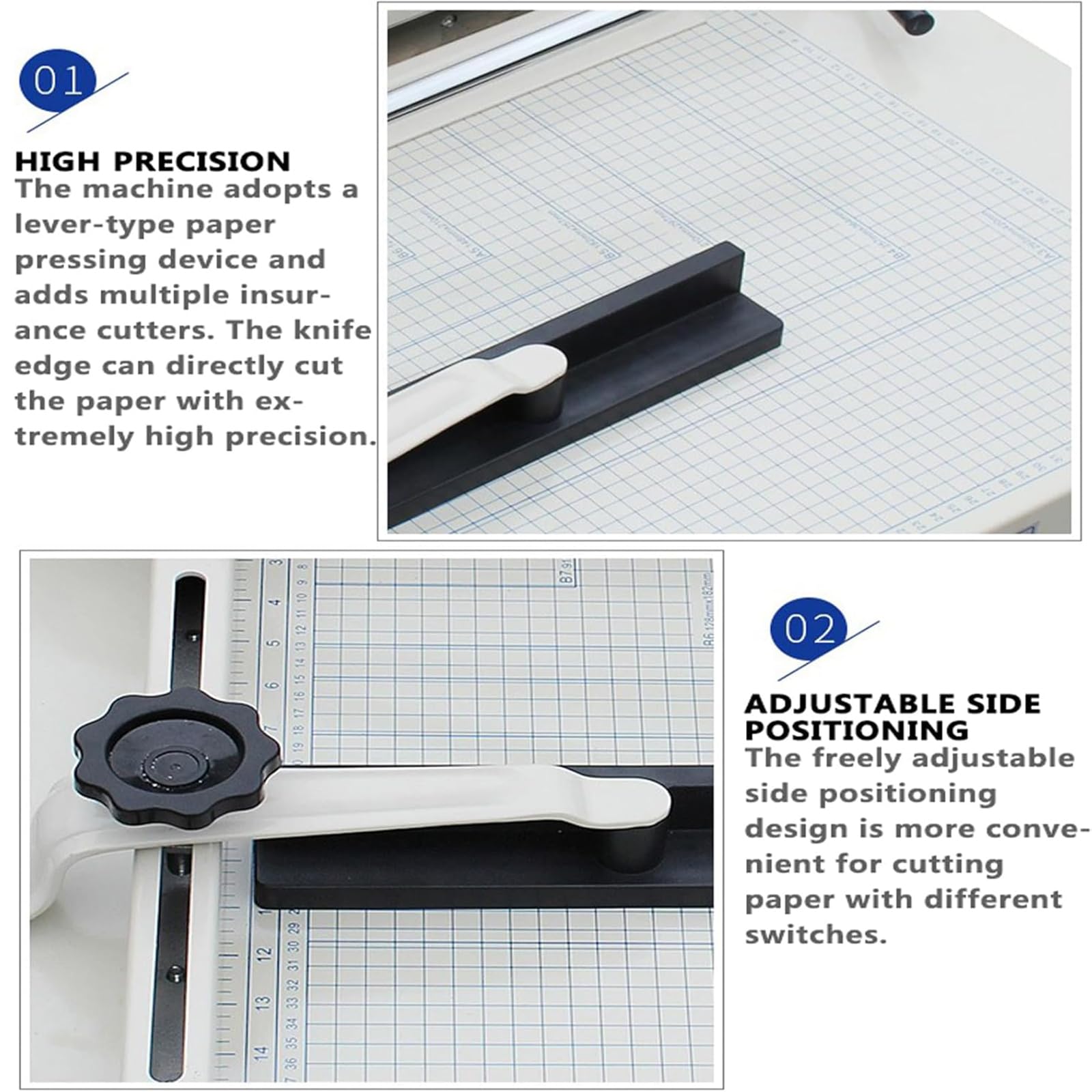 Taglierina per carta resistente, taglierina a ghigliottina A3 per tagliare 400 fogli, macchina da taglio industriale per stamperia, ufficio, scuola