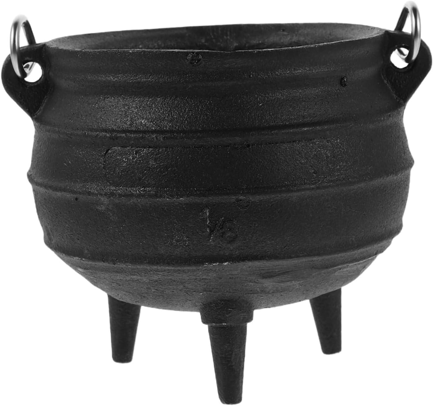 BESPORTBLE Multipurpose Cast Iron Cauldron with Handle Sturdy Three-legged Smudge Pot for Incense Burning Wax Melting and Rituals Heat-resistant Decorative Burner for Spiritual and Home Use