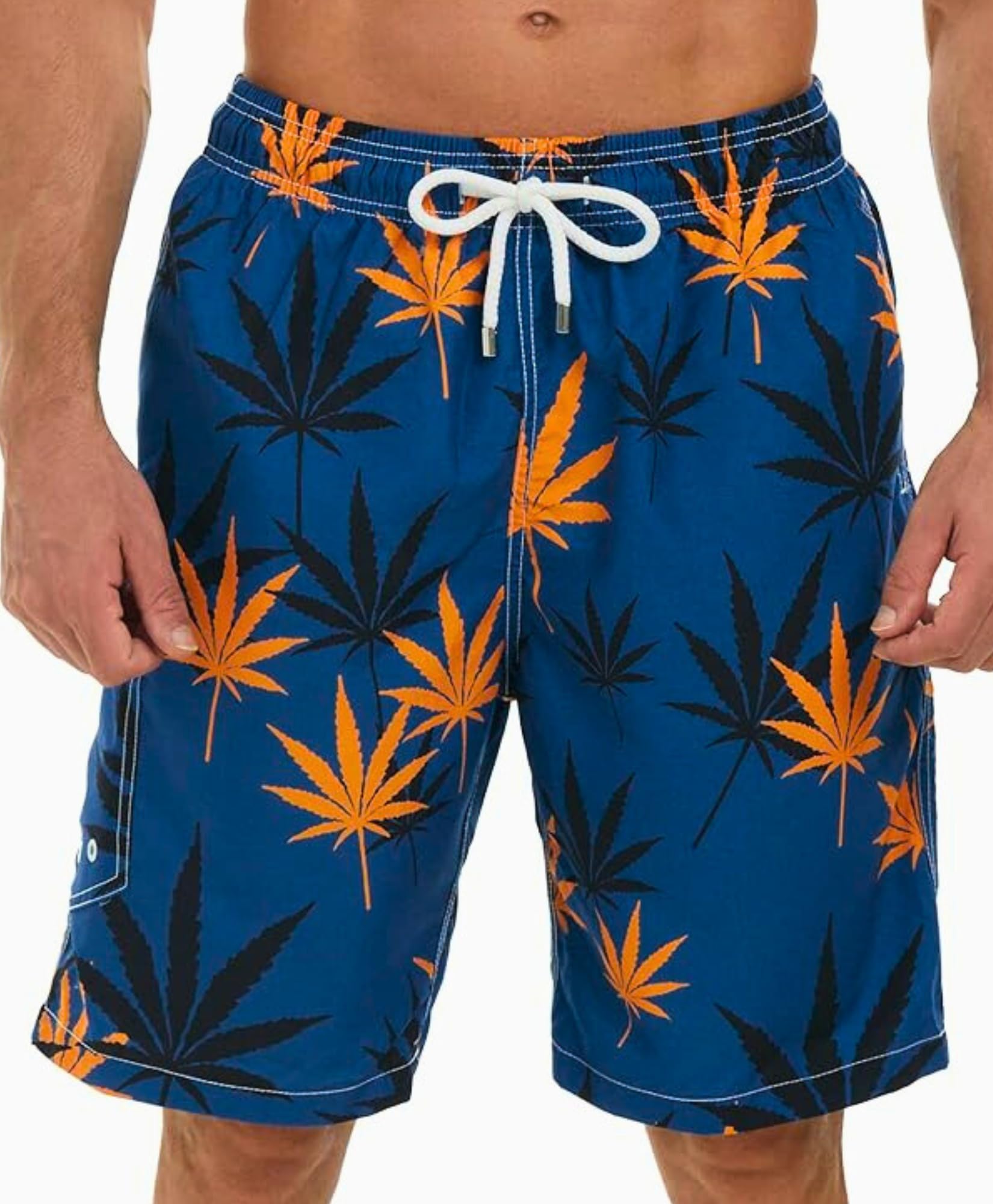SIX ISLANDS Quick-Dry Swim Trunks - Comfortable Mens Boardshorts, 9" Inseam, Variety of Tropical & Classic Designs