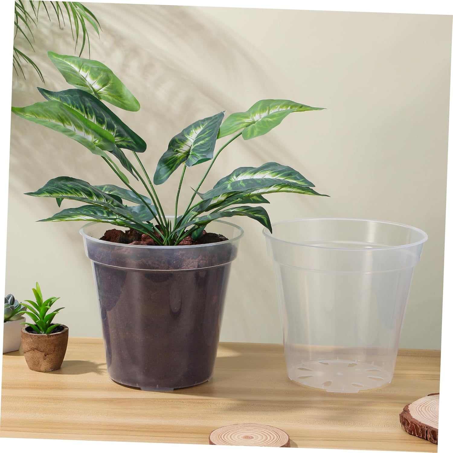 10pcs Garden Pots Plastic Orchid Plant Pots Holes for Indoor Outdoor Use