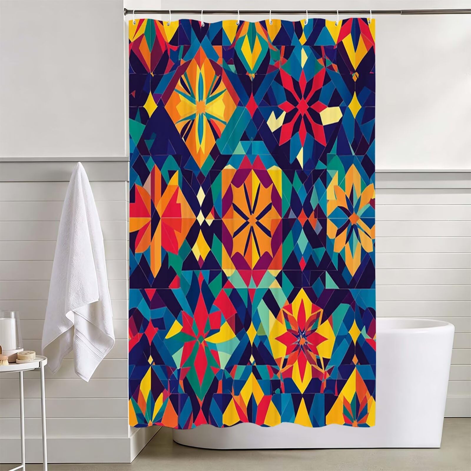Rideau de Douche Bleu, Rideau Douche 180x240cm D-521