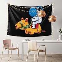 Vista 2 de LIFANGMI Astronauts Ride Camels Tapestry Wall Hanging 60x40 Inch Bedroom Living Room Dormitory Home Decoration Wall Tapestry