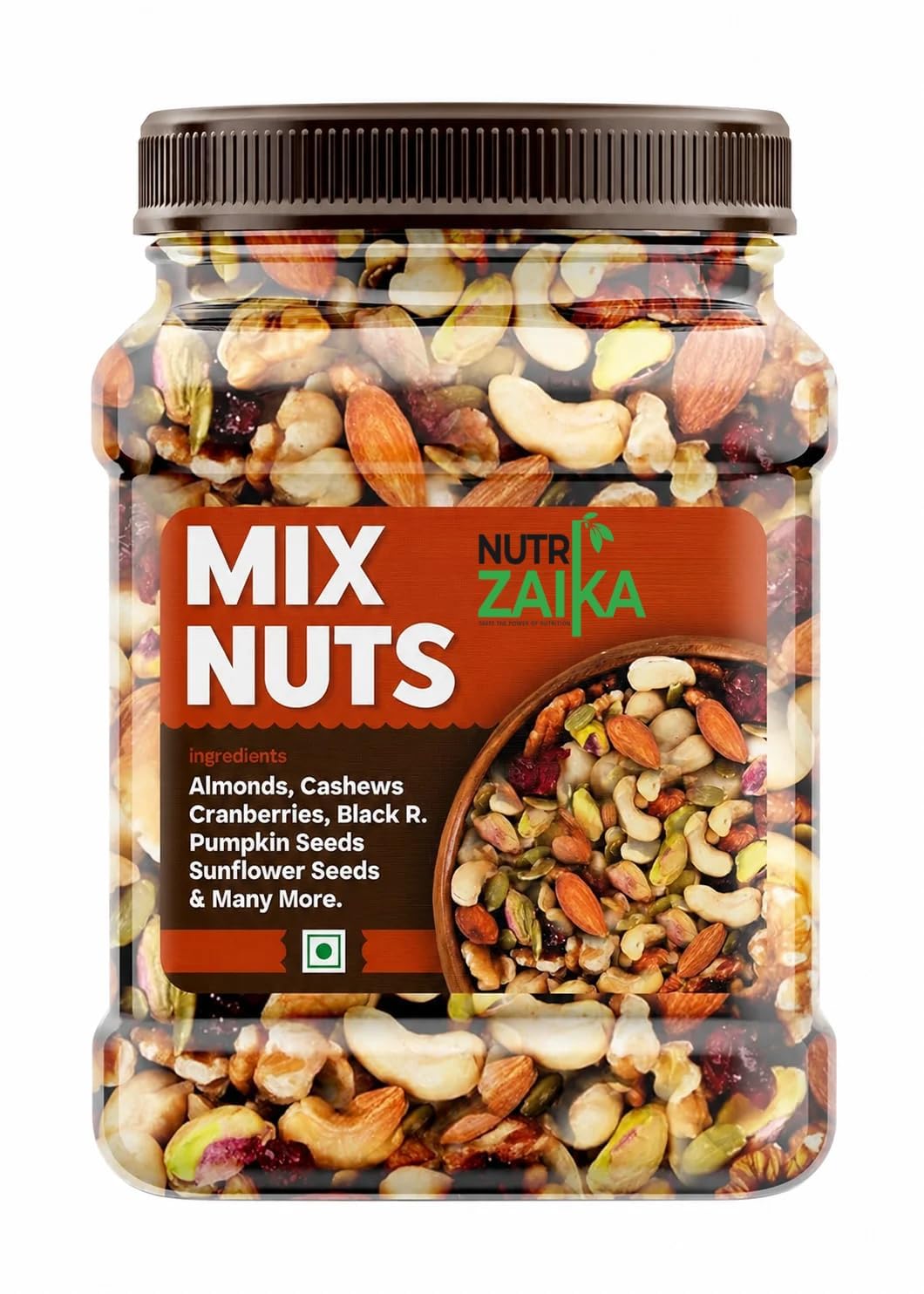NUTRIZAIKA Premium Mix Dry Fruits Nuts 500gm - Image 1