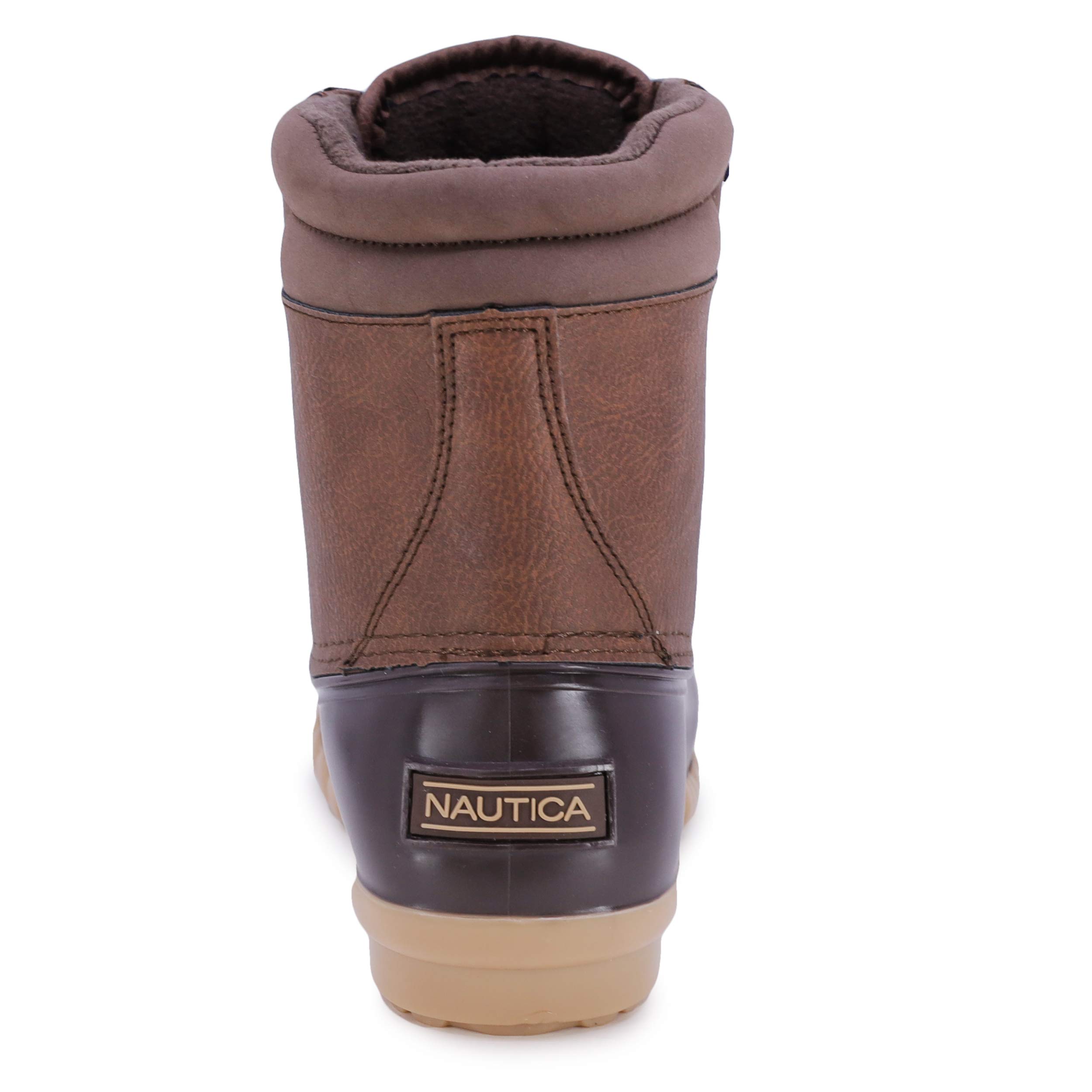Nautica Mens Duck Boots - Waterproof Shell Insulated Snow Boot - Channing-Tan Pebbled-10