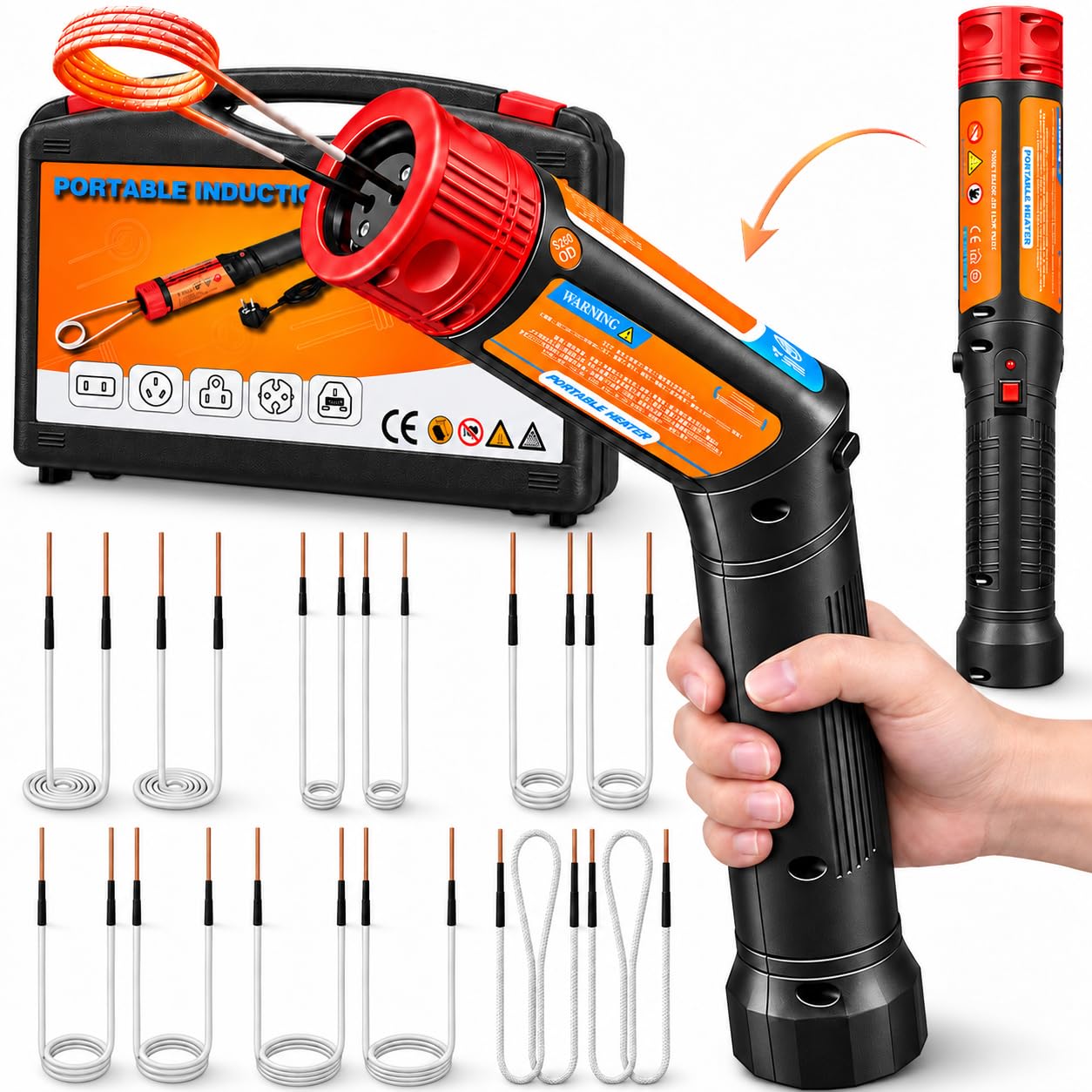 1800W Magnetic Induction Heater Bolt Removal Tool with 12 Coils