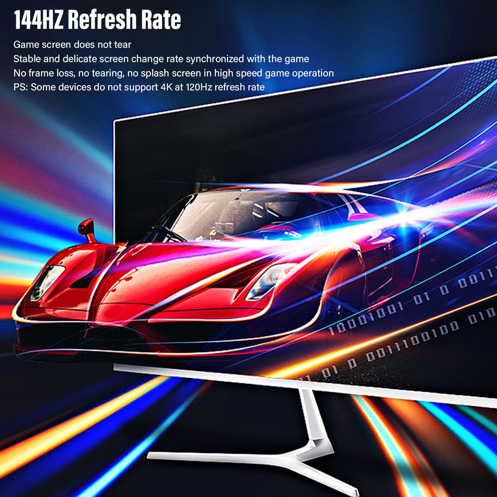 8K@60Hz DisplayPort to HDMICable, DP 1.4 to HDMI2.1 Video Cord, Support 8K at 60Hz, 4K at 120Hz, 2K at 144Hz, DP to HDMICable Adapter