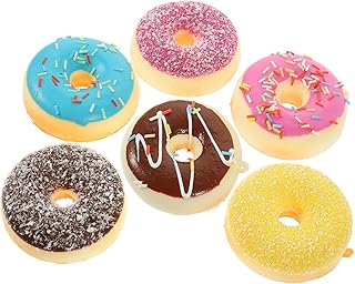 6個入りリアル素材パンストレスボール ゆっくり復元おもちゃ 食品サンプル風パン模型 写真撮影用デコレーション リラクゼーション用脱ストレスグッズ