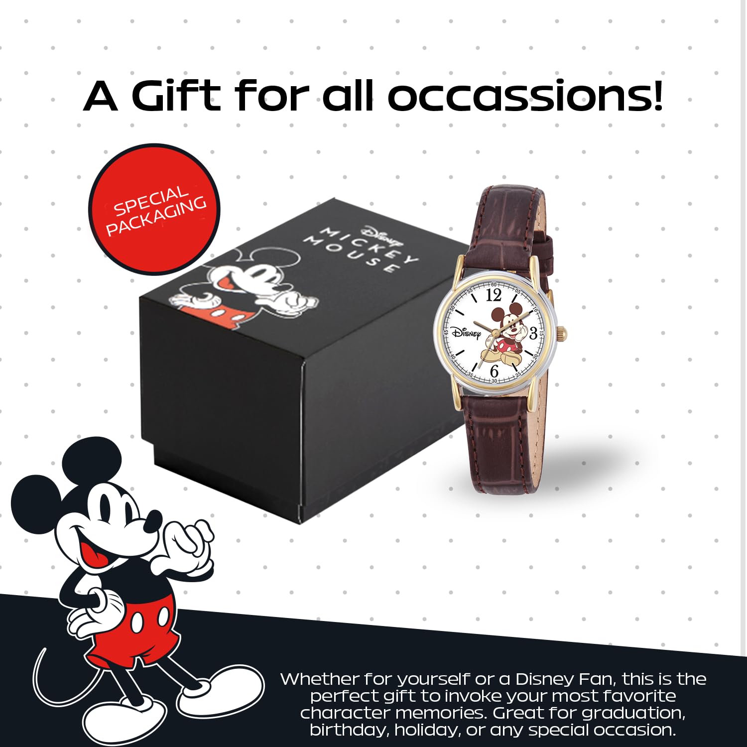 Disney Reloj Analógico para Mujeres de Cuarzo japonés con Correa en Cuero NEW000551