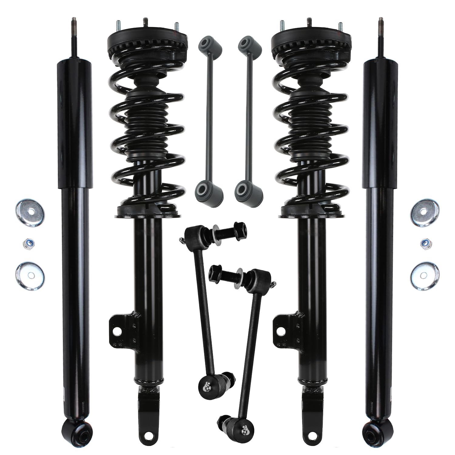 Detroit Axle - 8pc Shocks Struts Kit for 2012-2018 Dodge Charger