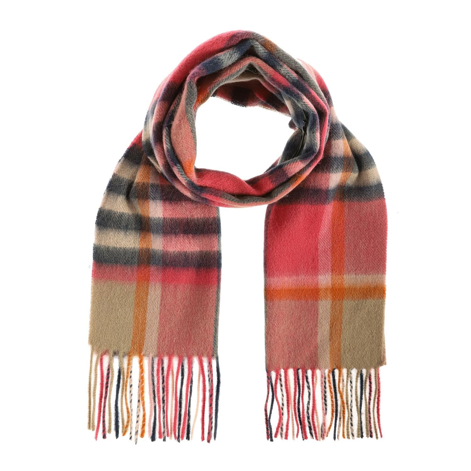 Clanwool Men's Macdonald Lt Green Mix 100% Lambswool Tartan Scarf Classic Edinburgh Style Wool Scarf With Fringes – Essential Accessory