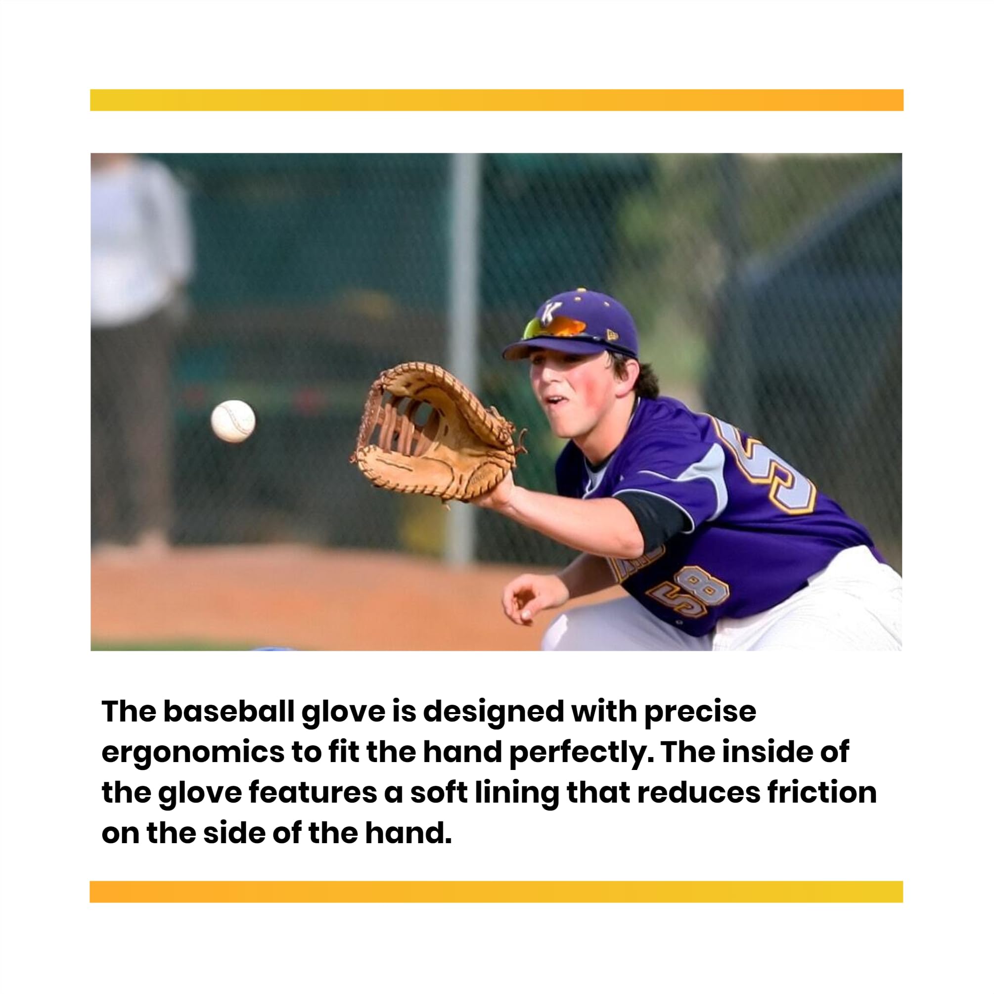 Guanto da baseball ergonomico in pelle PU Guanti da baseball Morbidezza Professionale Fielding Guanto Softball Guanti per Giovani Adulti