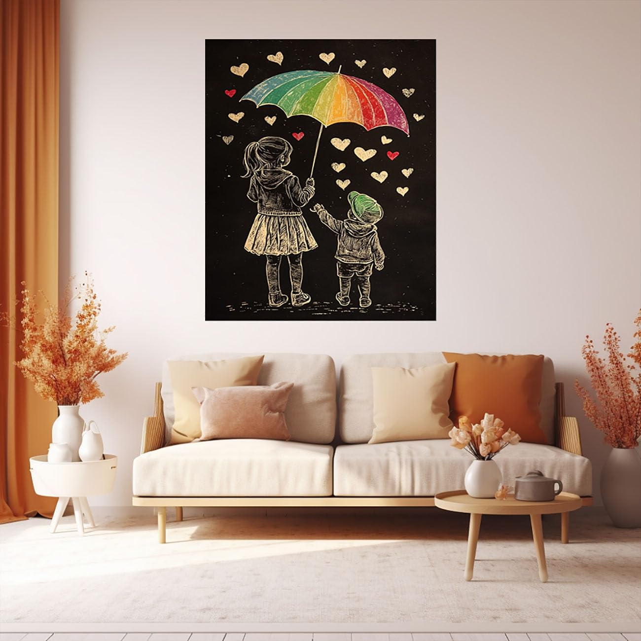WIKEO Banksy Street Art, obrazy w stylu vintage, dla dziewcząt, malowidła ścienne do salonu, pop art, obrazy ścienne, plakaty i nadruki, obrazy kuchenne, obrazy na płótnie, do sypialni (beżowy), 60 x