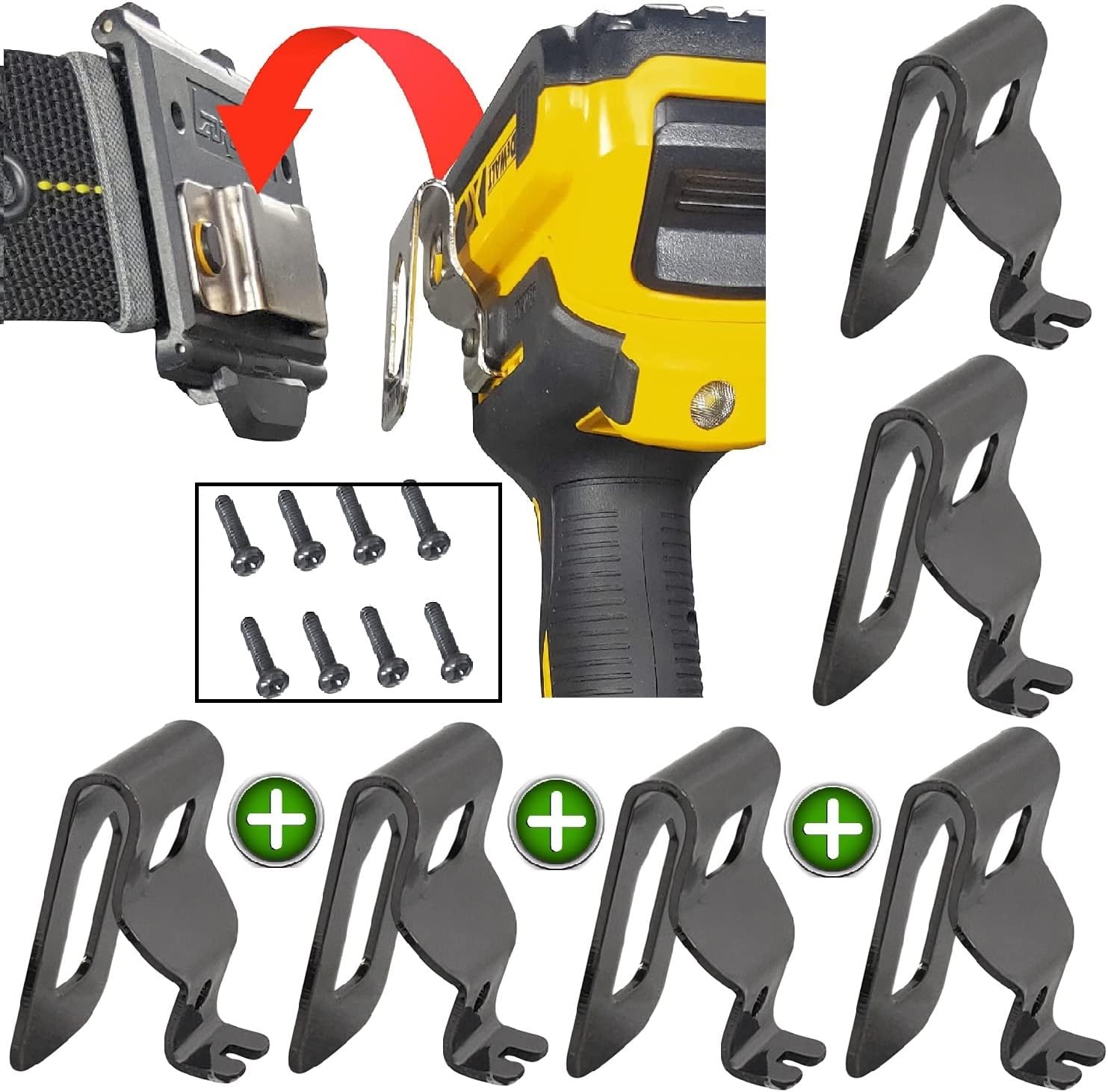 Drill Hook, Drill Belt Clip, Bundle with Drill Holder