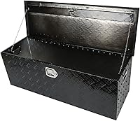 Vista 11 de Caja de herramientas de aluminio chapada en negro de 39 pulgadas para camioneta, almacenamiento para caja de camioneta pickup, caja de lengua