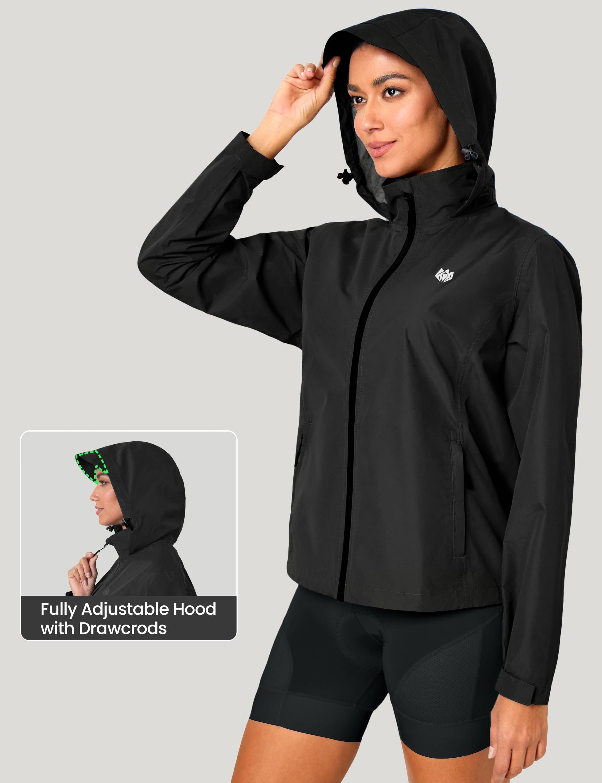 FitsT4 Sports Chaqueta de ciclismo para mujer, impermeable, chaqueta de ciclismo, transpirable, cortavientos, chaqueta ligera de verano, chaqueta para exteriores, chaqueta reflectante