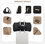 Convertible 2-in-1 Sacs de vêtements pour le voyage, Femmes Hommes Porter sur sac de vêtements avec compartiment de chaussures, Sac de costume suspendu, 48L, noir