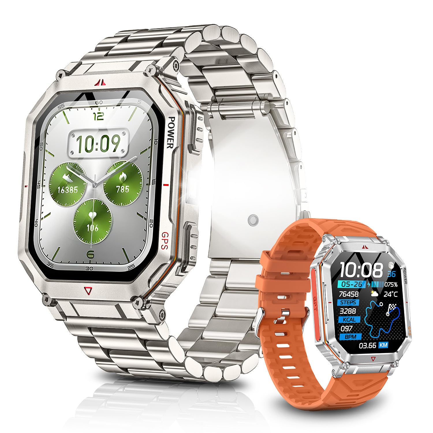 Amazon | スマートウォッチ【2025最新型 ChatGPT搭載 内蔵GPS 2種