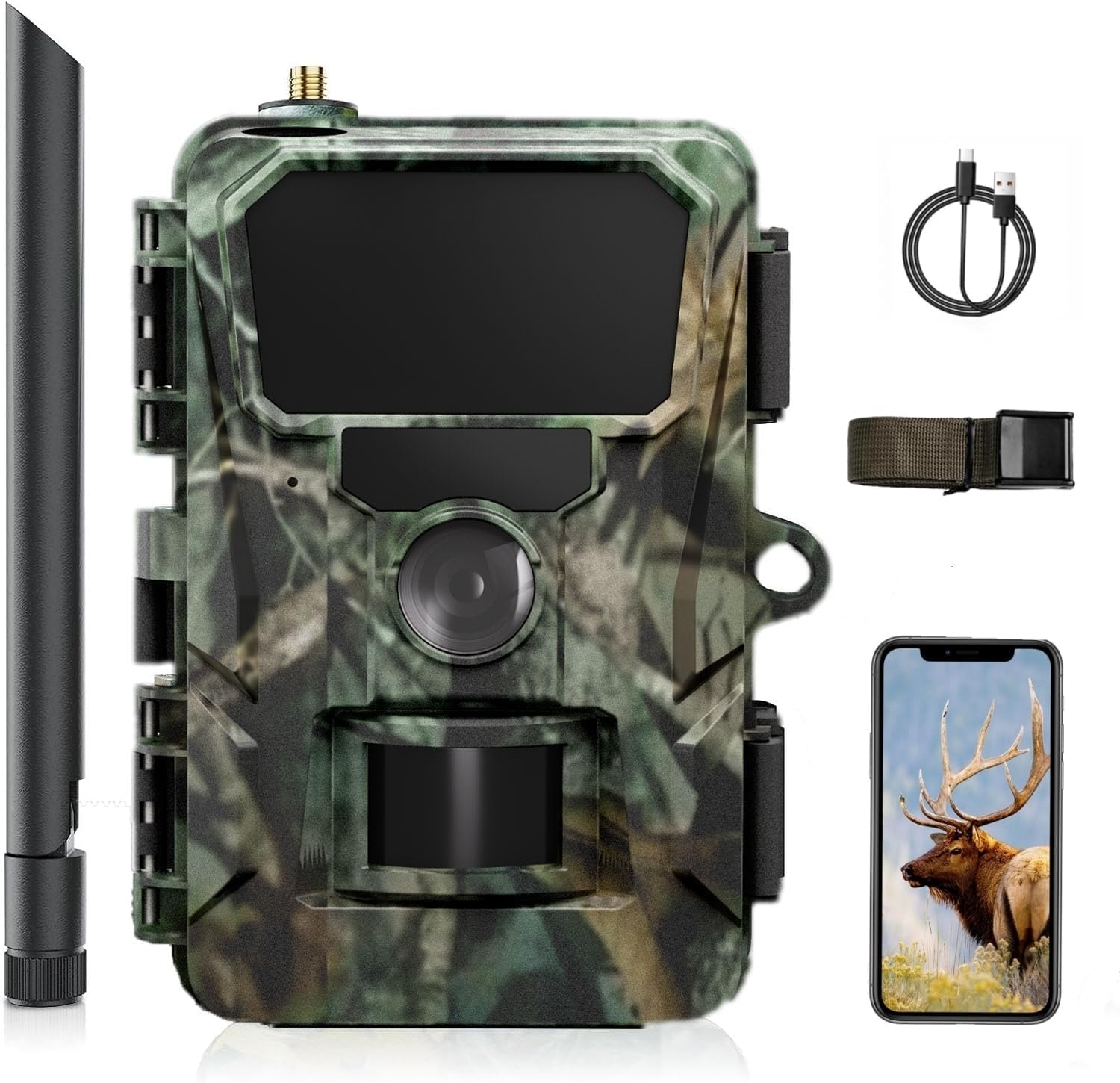 CEYOMUR 4G LTE Fototrappola con SIM 2K 48MP Fototrappola Notturna Trasmissione