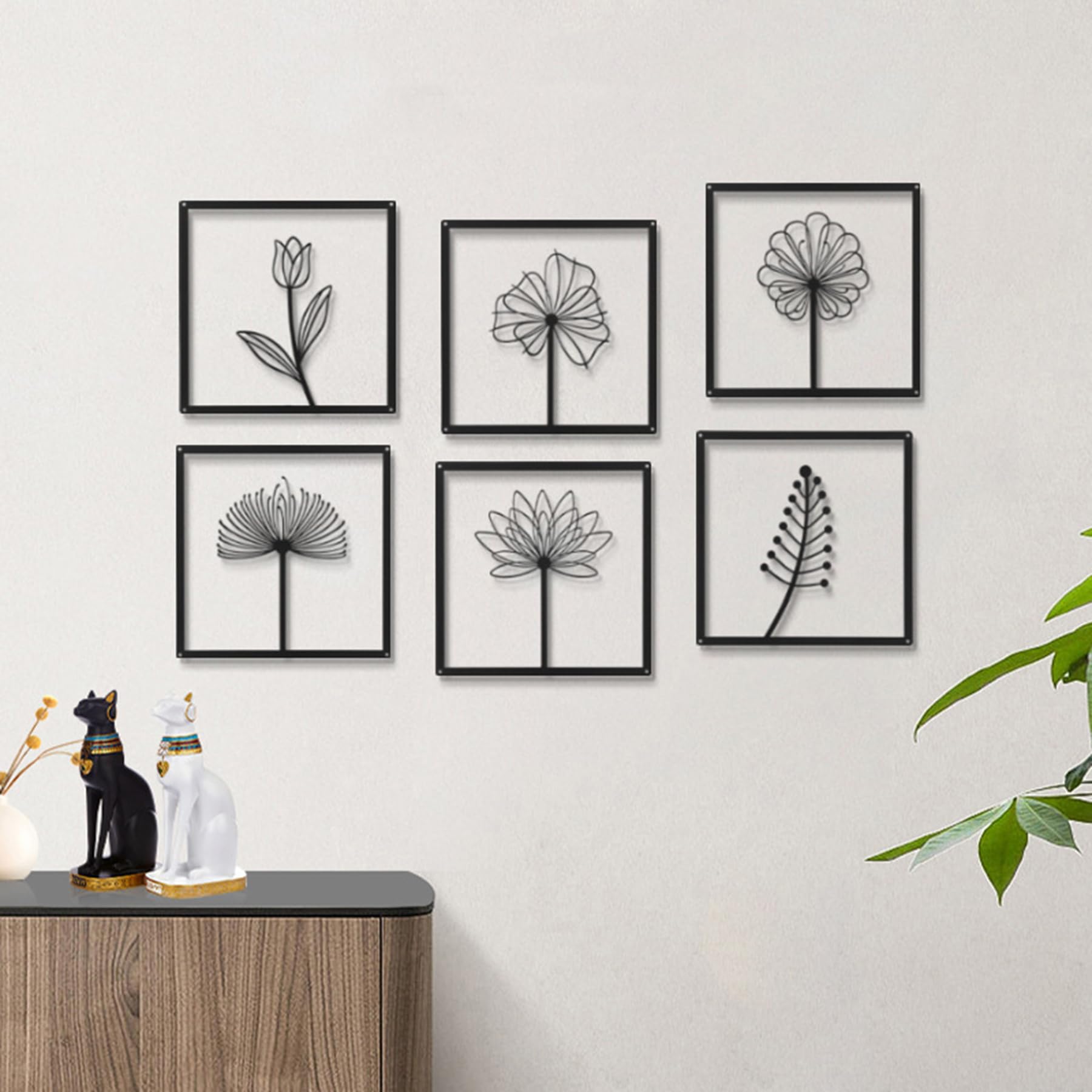 Amazon｜アイアン 壁飾り インテリア 壁掛け黒ウォールデコモノ