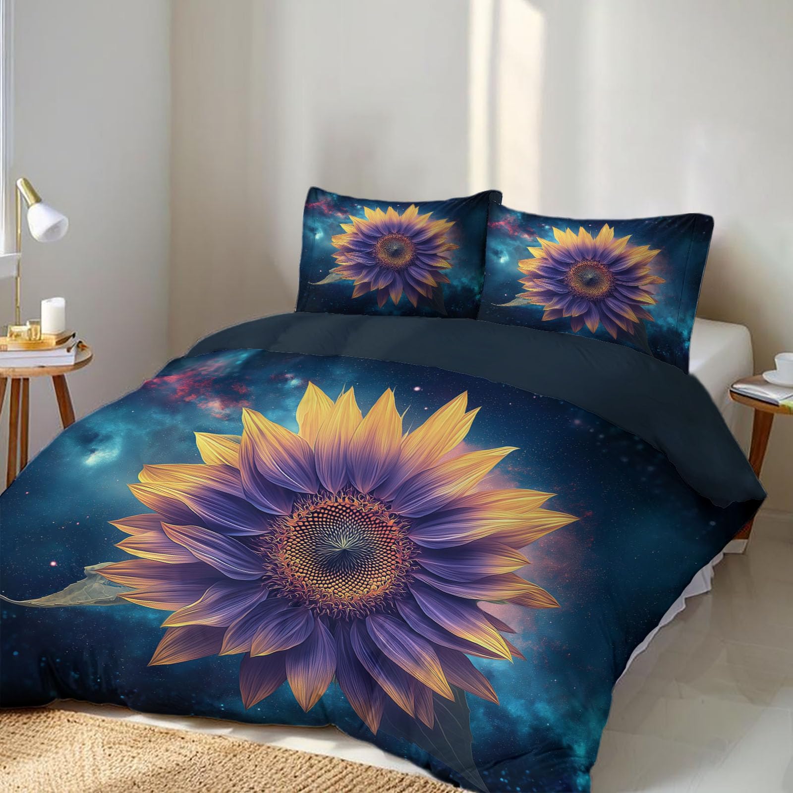 Parure de lit galaxie tournesol pour renouveler la décoration de la chambre