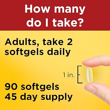 Nature Made Fish Oil Omega 3 Supplements, 1000 mg Softgels, 90 Softgels