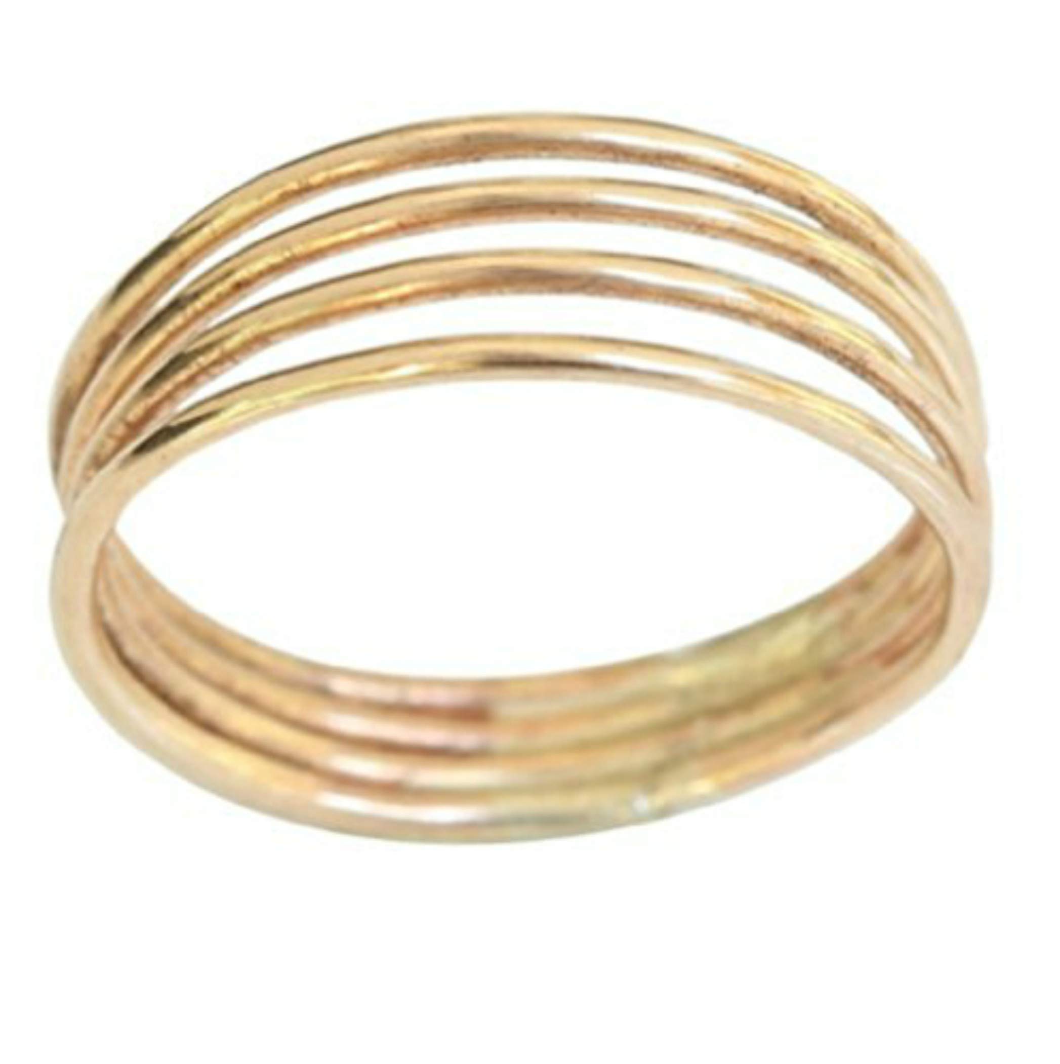 Gold Toe Ring Size 5 Non Adjustable 14K Gold Toe Rings for Women No Tarnish